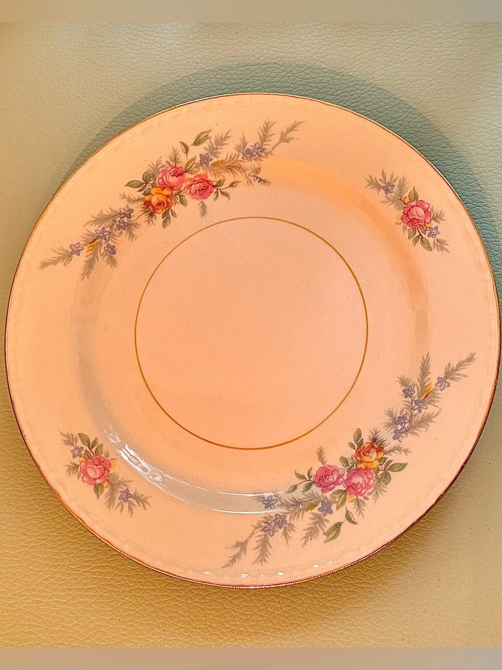 Georgian Homer Laughlin Eggshell vintage rose plate